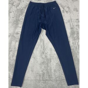 Nike Alpha Project Pants Womens Sz L Compression Blue Athletic Drawstring Tights